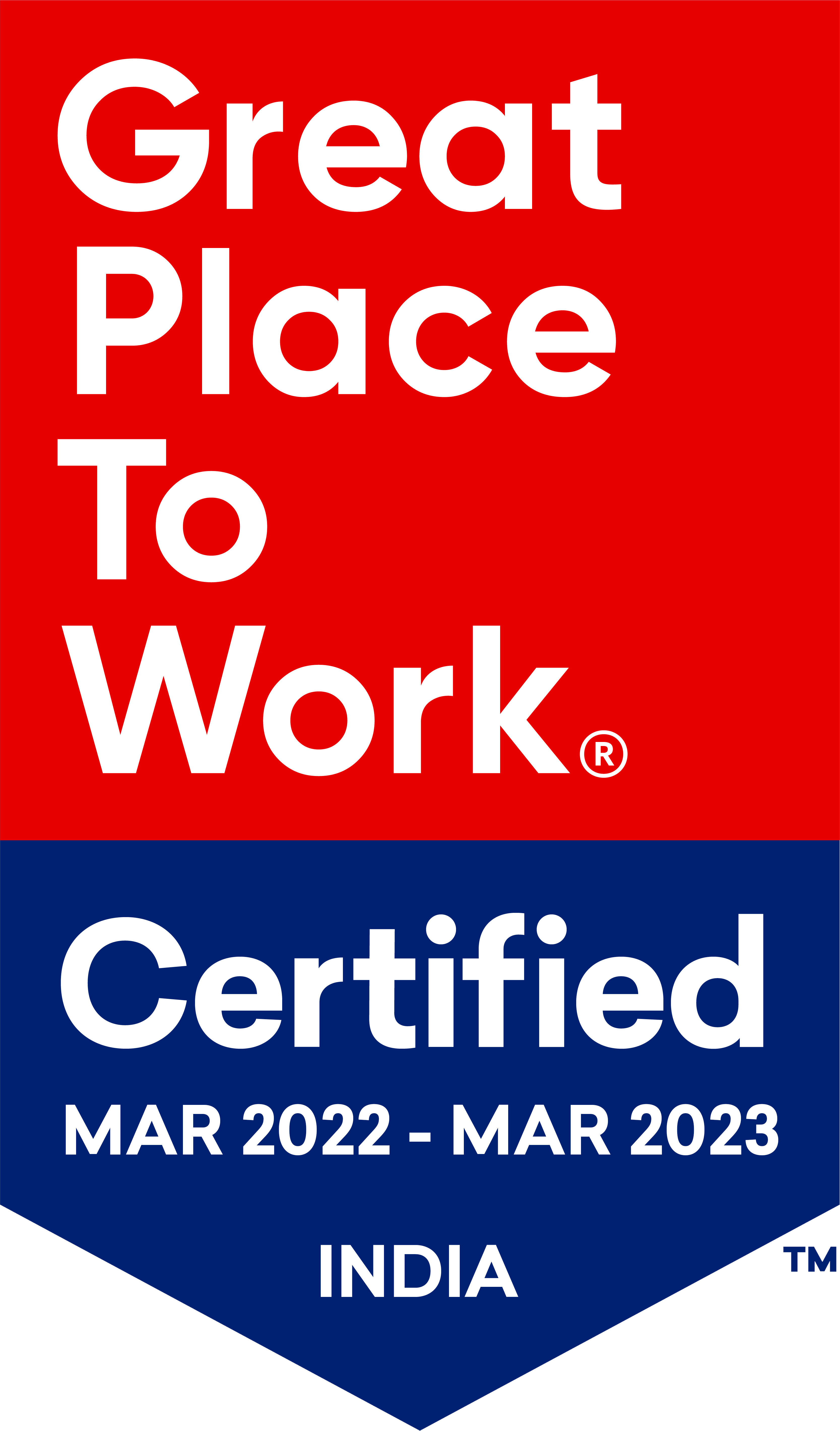 Certification Badge Great Place To Work_April 2022-March 23